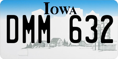 IA license plate DMM632