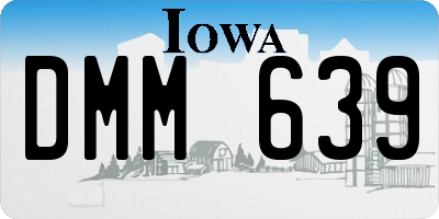 IA license plate DMM639