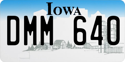 IA license plate DMM640