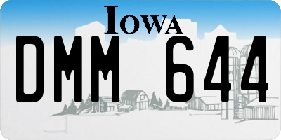 IA license plate DMM644