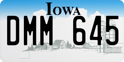 IA license plate DMM645