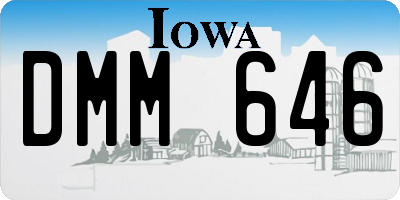 IA license plate DMM646
