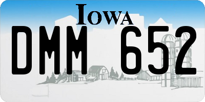 IA license plate DMM652
