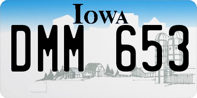 IA license plate DMM653