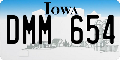 IA license plate DMM654