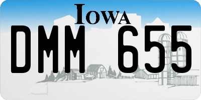 IA license plate DMM655