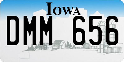IA license plate DMM656