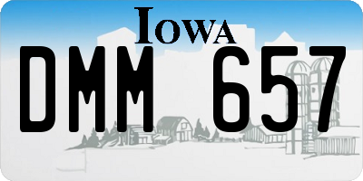 IA license plate DMM657