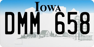 IA license plate DMM658