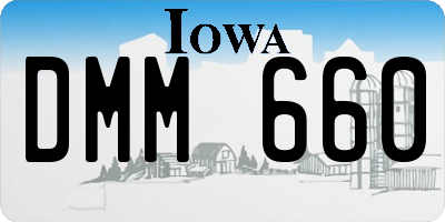 IA license plate DMM660