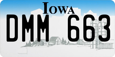 IA license plate DMM663