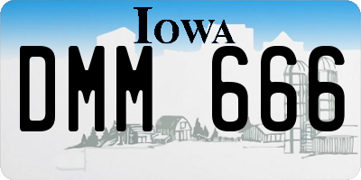 IA license plate DMM666