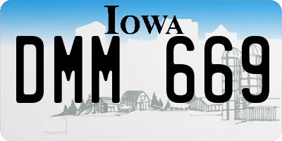IA license plate DMM669
