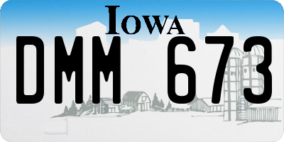 IA license plate DMM673