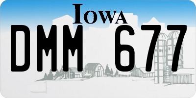 IA license plate DMM677