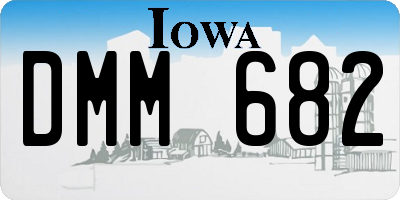 IA license plate DMM682