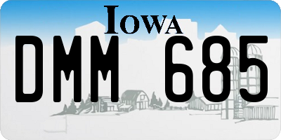 IA license plate DMM685