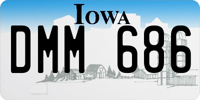 IA license plate DMM686