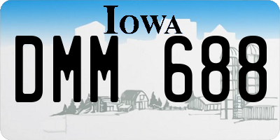 IA license plate DMM688