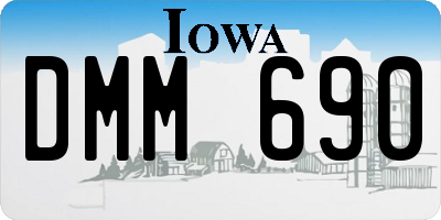 IA license plate DMM690