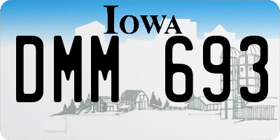 IA license plate DMM693