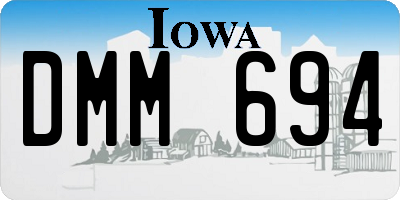 IA license plate DMM694