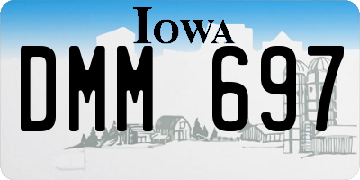 IA license plate DMM697