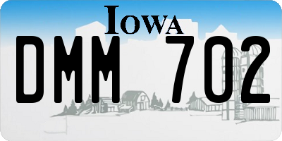 IA license plate DMM702