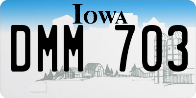 IA license plate DMM703