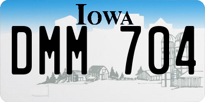 IA license plate DMM704