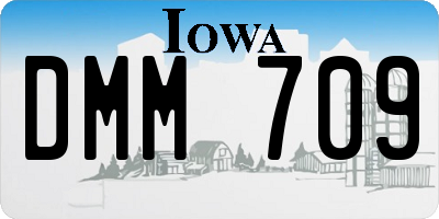 IA license plate DMM709