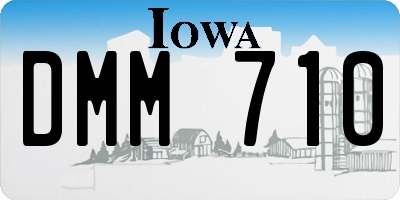 IA license plate DMM710