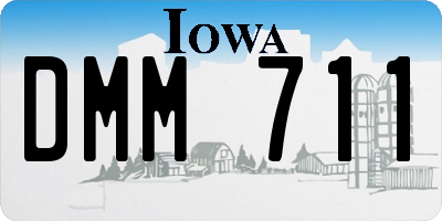 IA license plate DMM711