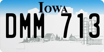 IA license plate DMM713