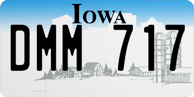 IA license plate DMM717