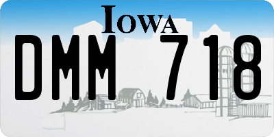 IA license plate DMM718