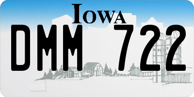 IA license plate DMM722