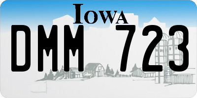 IA license plate DMM723