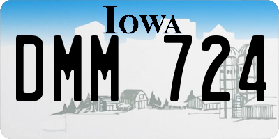 IA license plate DMM724