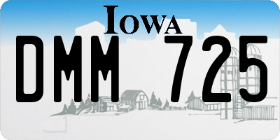 IA license plate DMM725