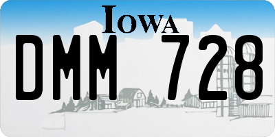 IA license plate DMM728