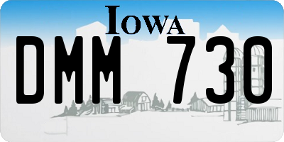 IA license plate DMM730