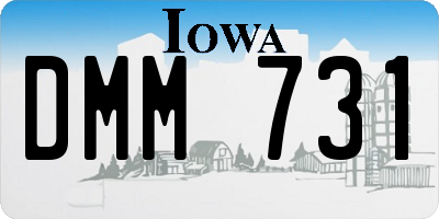 IA license plate DMM731