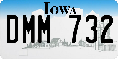 IA license plate DMM732