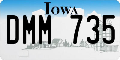 IA license plate DMM735