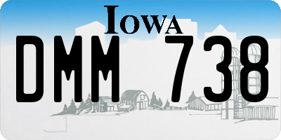 IA license plate DMM738