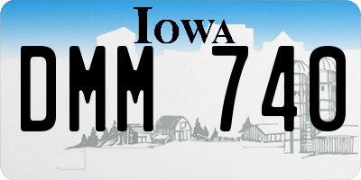 IA license plate DMM740