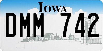 IA license plate DMM742