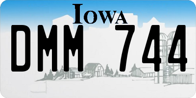 IA license plate DMM744