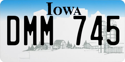 IA license plate DMM745